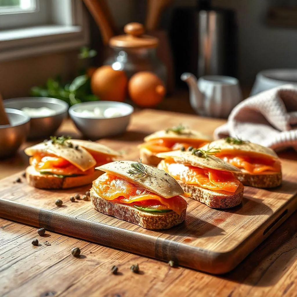 smoked salmon tea sandwiches